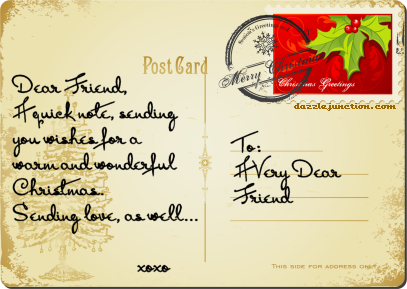 Christmas Postcards Sending Love picture