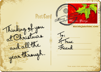 Christmas Postcards Thinking Postcard picture