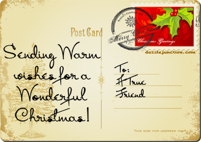 Christmas Postcards Warm Wishes picture