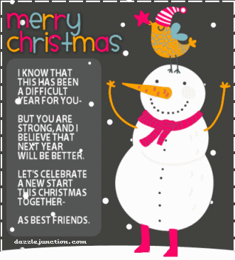 Christmas Snowman A Difficult Year quote