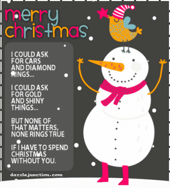 Christmas Snowman Christmas Without You quote