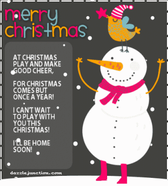 Christmas Snowman Home Soon picture
