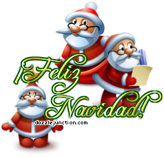 Spanish Christmas Feliz Navidad Santa picture