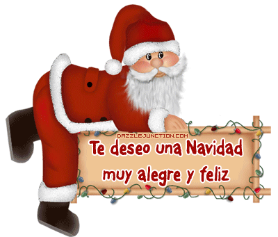 Spanish Christmas Santa Navidad Alegre Feliz picture