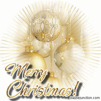 Merry Christmas Gold Bulbs picture