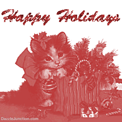 Merry Christmas Happy Holiday Kitten picture