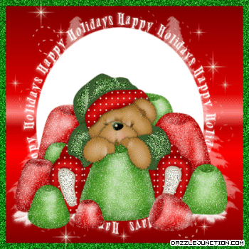 Merry Christmas Happy Holidays Bear picture