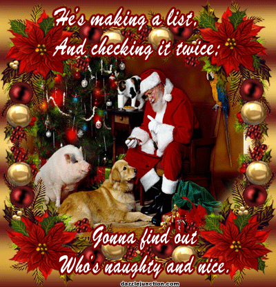 Merry Christmas Making List Animals picture