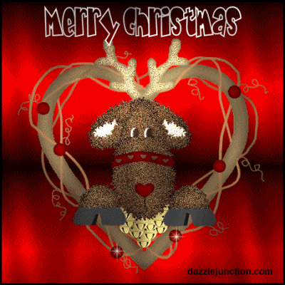 Merry Christmas Ruldolph Heart picture