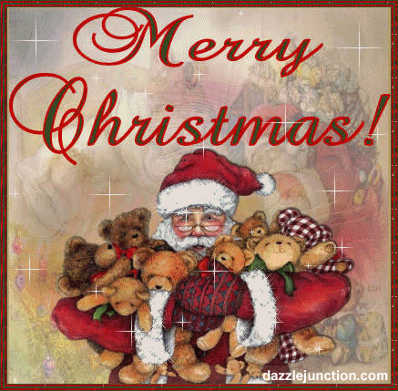 Merry Christmas Santa And Bears picture