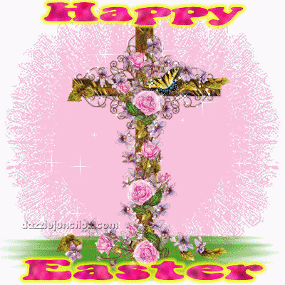 Christian Easter Flower Cross picture