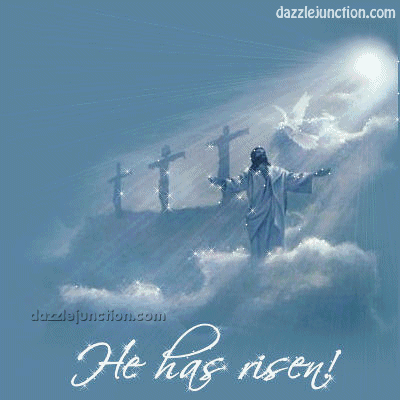 Christian Easter He Has Risen Blue picture