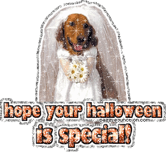 Halloween Glitters Halloween Dog Bride picture