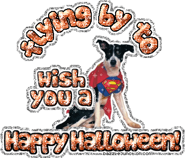 Halloween Dog Flying By