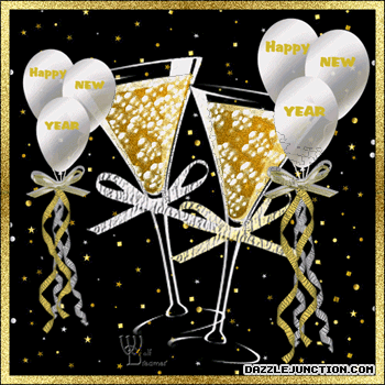 2018 Happy New Year Balloons And Sparkle picture