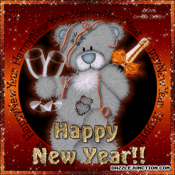 2018 Happy New Year Celebrating Teddy picture