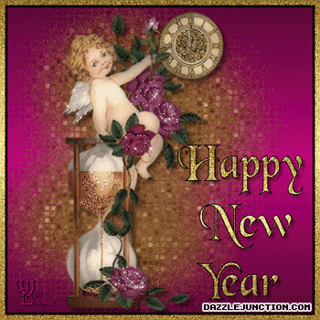 2018 Happy New Year Flowers Baby Clock picture