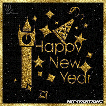 2018 Happy New Year Gold Black Ny picture