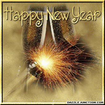 2018 Happy New Year Gold Fireworks picture