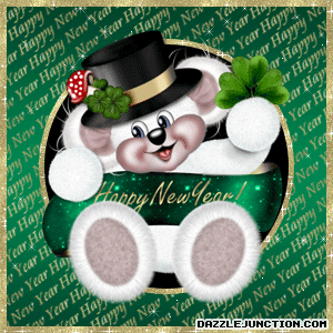 2018 Happy New Year Green New Year Bear picture