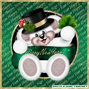 Green New Year Bear