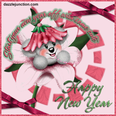 2018 Happy New Year Pink Bear New Year picture