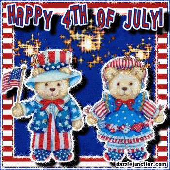 Independence Day - 4th of July - July Fourth Bear Couple July picture