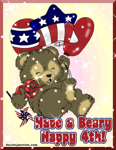 Independence Day Beary Happy Fourth quote