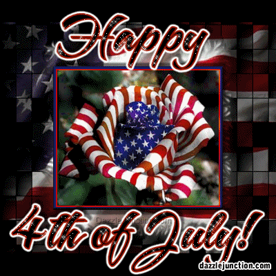 Flag Flower July Fourth