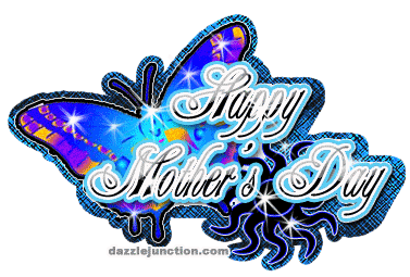 Mothers Day Glitter Blue Butterfly Ma picture