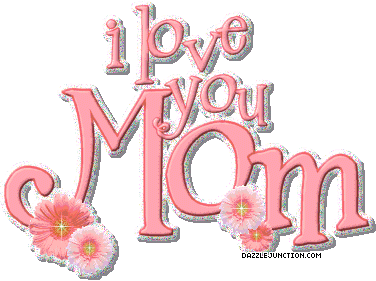 Mothers Day Glitter Love You Mom Pink picture
