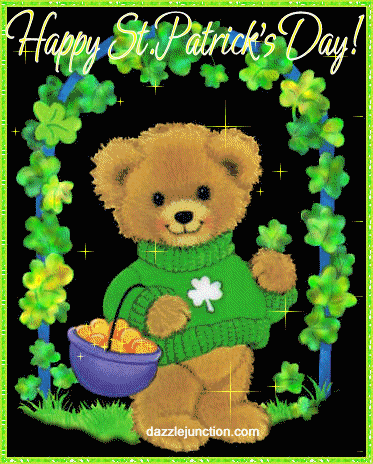 St Patricks Day Bear Shamrock picture
