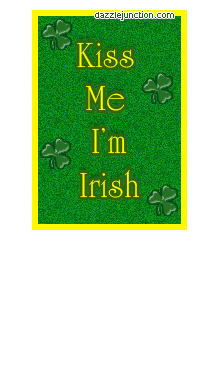 St Patricks Day Kiss Irish Card picture