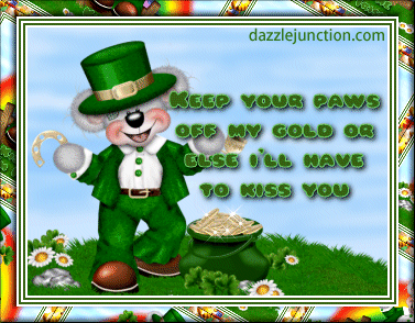St Patricks Day Paws Off Gold picture