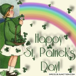 St Patricks Day Rainbow Girl Clover picture