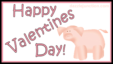 Valentine Animals Happy Pink Pig picture