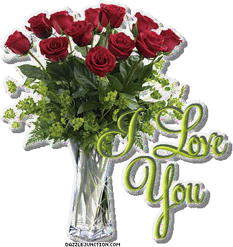 Valentine Glitter I Love You Flowers picture