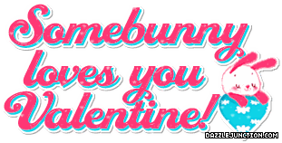 Valentine Glitter Somebunny Loves You Valenti picture