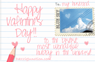 Valentine Postcards Bestest Hubby quote