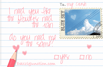 Valentine Postcards Crush Need Me picture