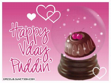 Valentine Snowglobes Happy Vday Puddin quote