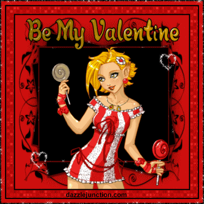 Happy Valentines Day Lollipop Girl picture