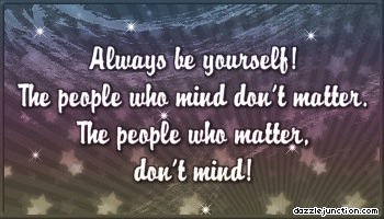 Banner Always Be Yourself quote