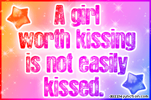 Quote Banner Not Easily Kissed picture