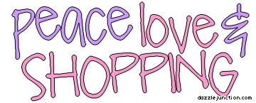 Quote Banner Peace Love Shopping picture