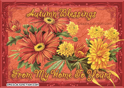 Fall Autumn Blessings Home quote