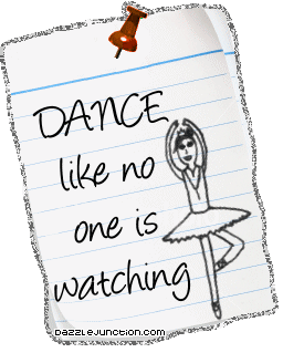 Glitter Notes Dance quote