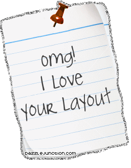 Glitter Notes Love Layout picture