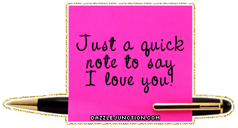 Glitter Notes Quick I Love You picture