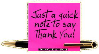 Glitter Notes Thank You picture